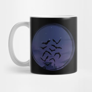 Bats in the city, at night Mug